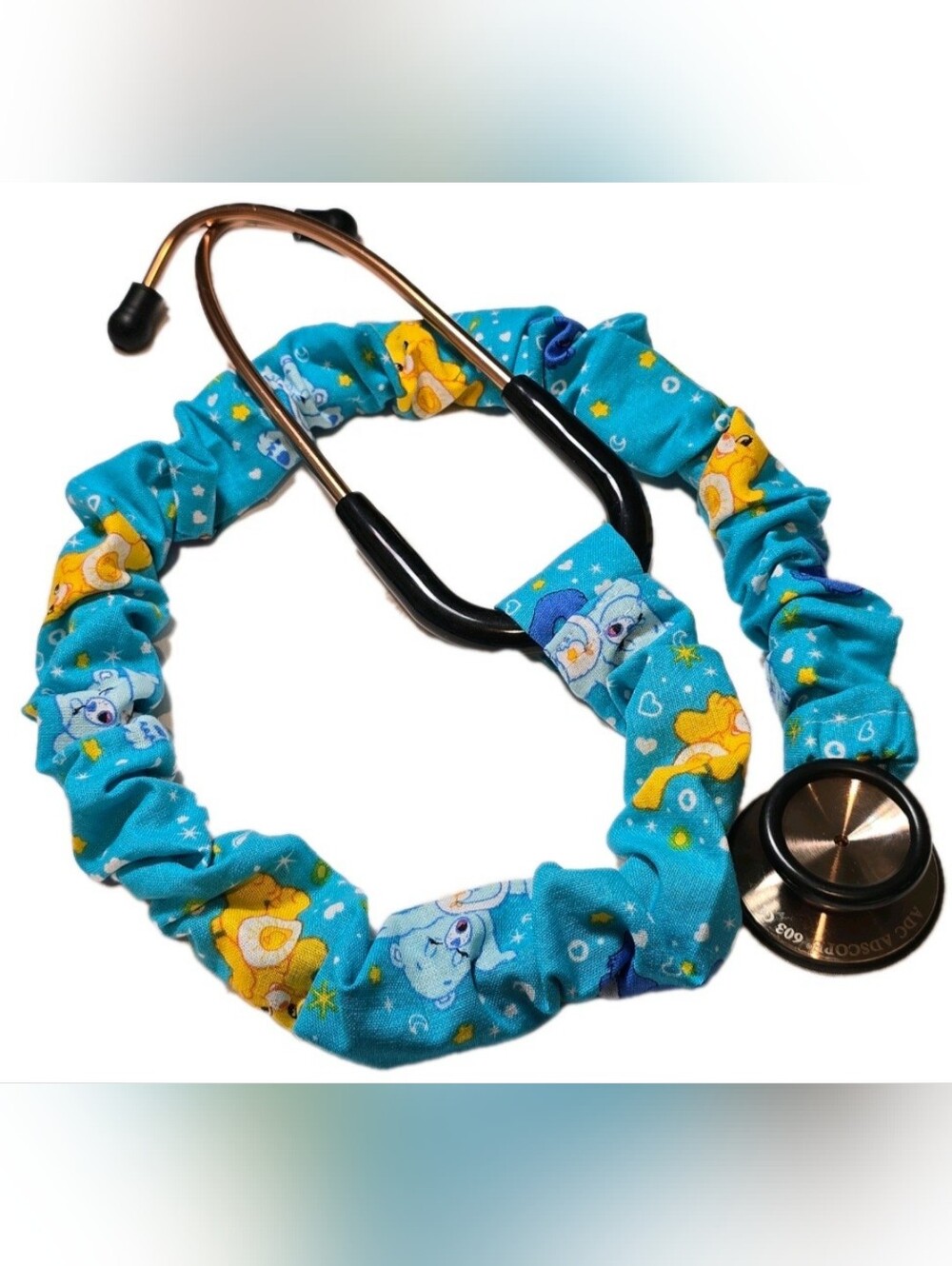 Colorful Light Pastel Pink Care Bears Stethoscope Washable Sleeve Cover - Picture 8 of 10
